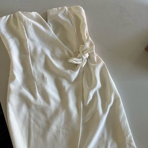 Worn once! Tie wrap strapless dress